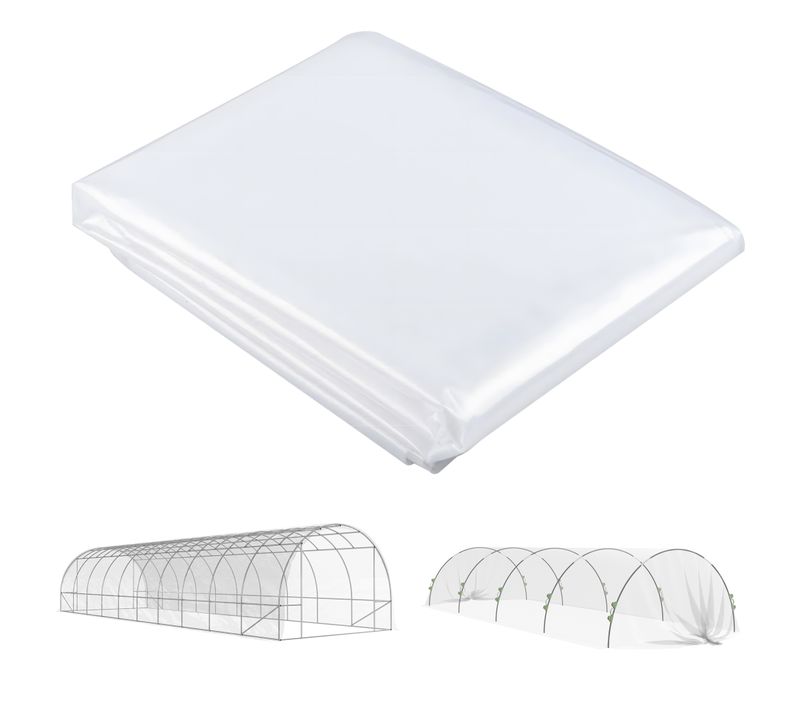 Film De Serre Tunnel 6x10m En Plastique Imperméable Avec Protection Uv Extrêmement Épais Et Solide