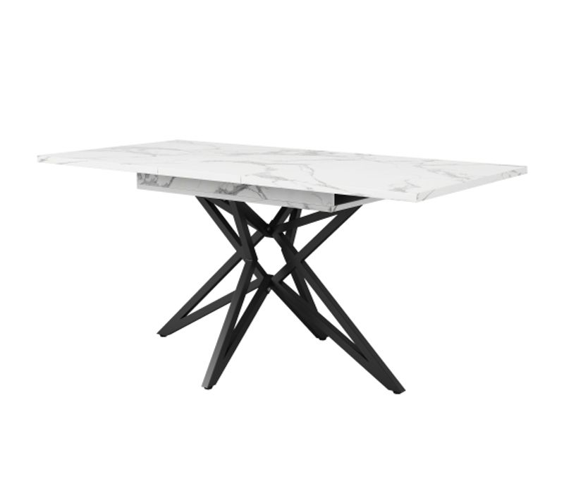 Table à Manger Extensible - 110-140x80cm -MDF - Blanc