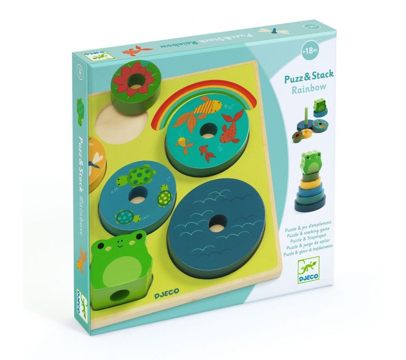 Puzz  And  Stack Rainbow Puzzle D Encastrement