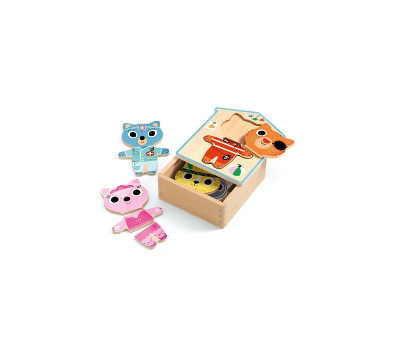 Puzzle En Bois Djeco Dressup Mix