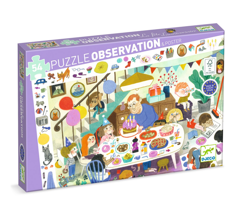 Puzzle Observation La Fete D Anniversaire 54 Pieces -