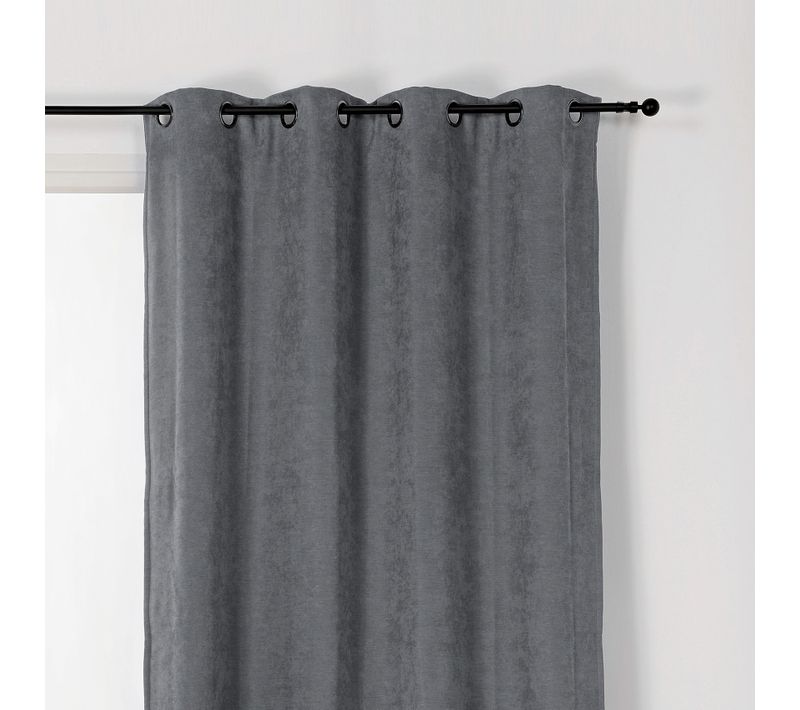 Rideau Alaska Isolant Et 100 % Occultant - 140x260 Cm - Gris Anthracite
