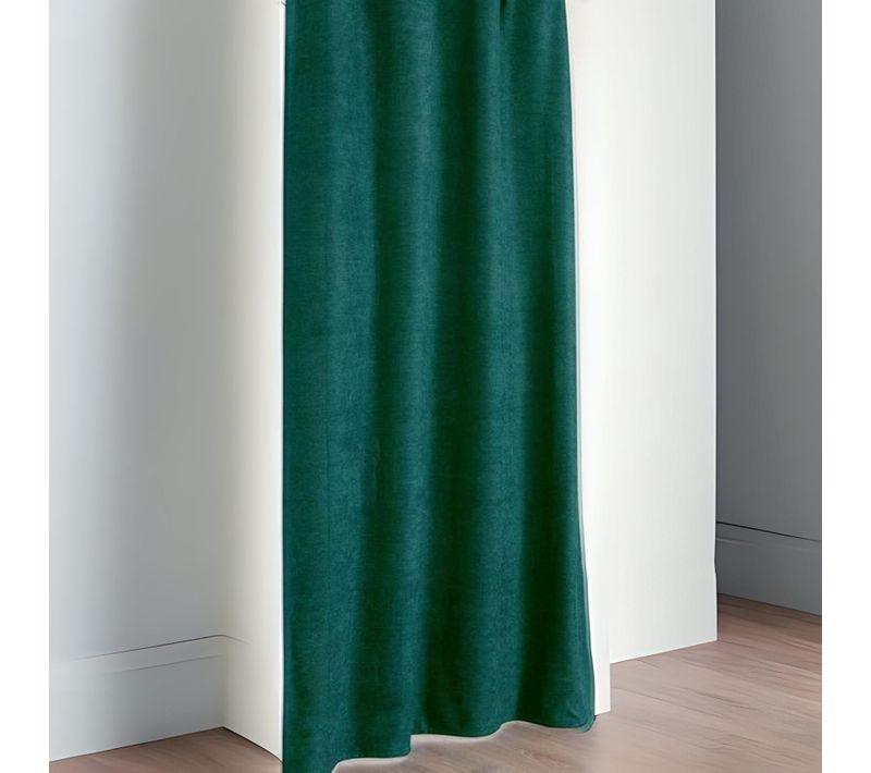 Rideau Alaska à Galon Fronceur Isolant Et 100 % Occultant - 140x240 Cm - Vert