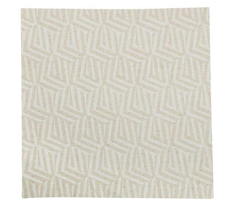 Housse De Coussin Motif Géométrique - 40x40 Cm - Naturel