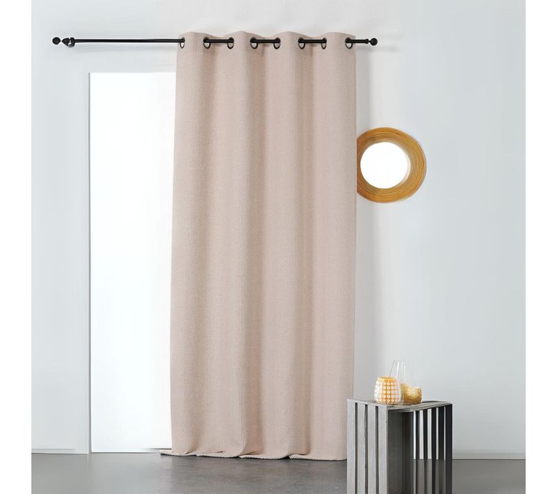 Rideau En Nid D'abeille - 140x245 Cm - Naturel