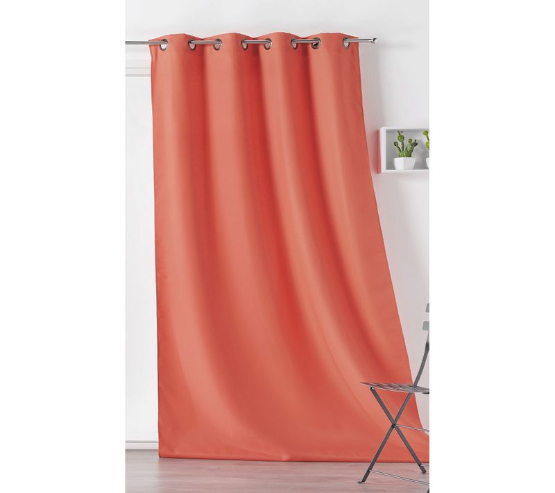 Rideau Extérieur Imperméable - 135x240 Cm - Orange Sanguine
