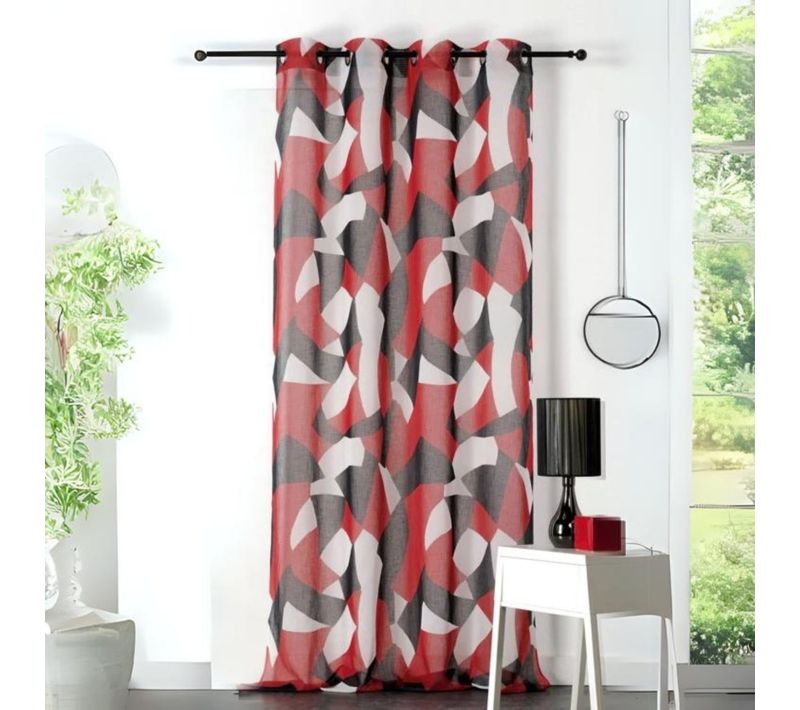 Voilage Tamisant Camo - 150x240 Cm - Terracotta