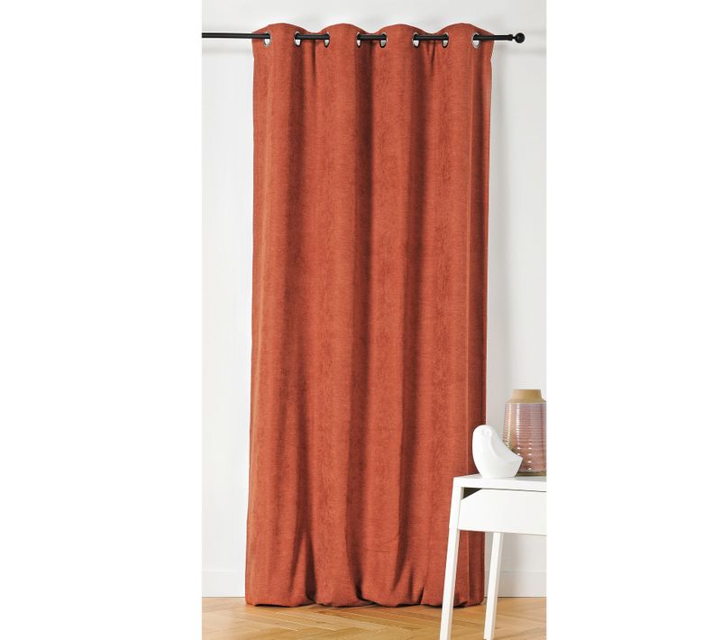 Rideau Alaska Isolant Et 100 % Occultant - 140x260 Cm - Orange Foncé