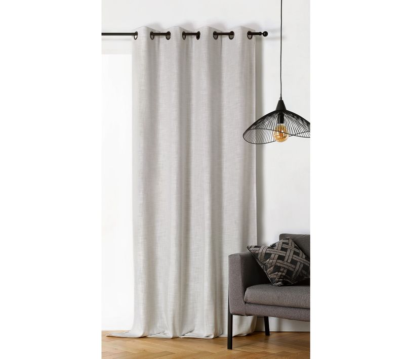 Rideau Obscurcissant Et Isolant - - Effet Tissé - 140x260 Cm - Ecru