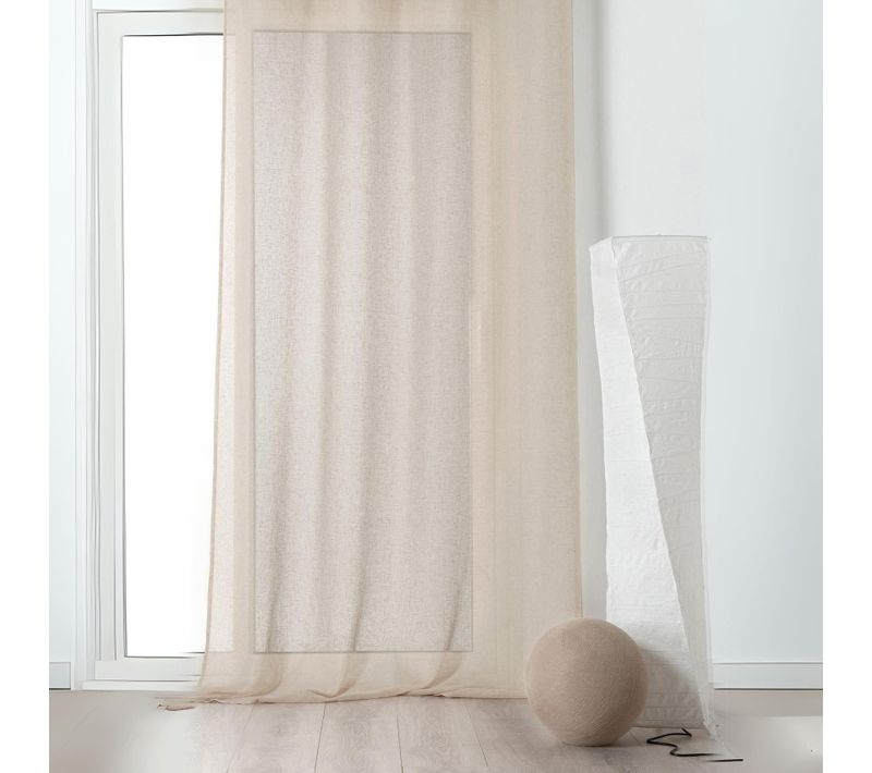 Rideau Voilage Tamisant En Poly-lin - 145x240 Cm - Ecru