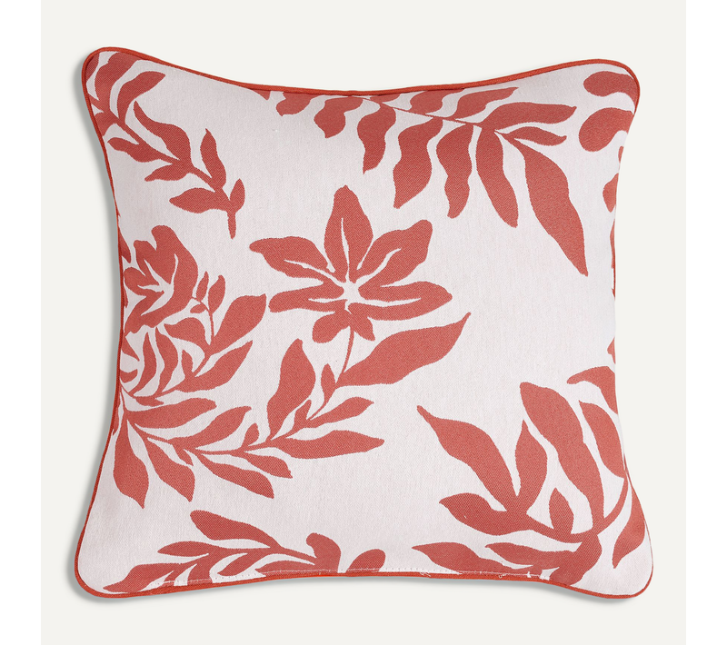 Coussin Feuillage Style Henri Matisse - 45x45 Cm - Orange