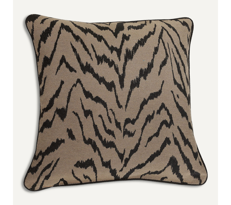 Coussin Tigre - 45x45 Cm - Marron Brun