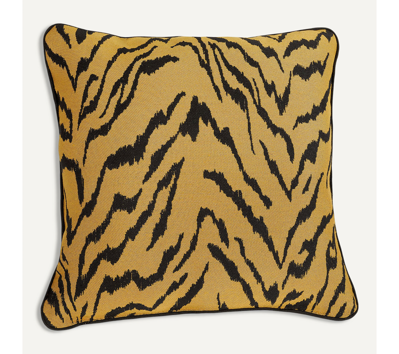 Coussin Tigre - 45x45 Cm - Jaune