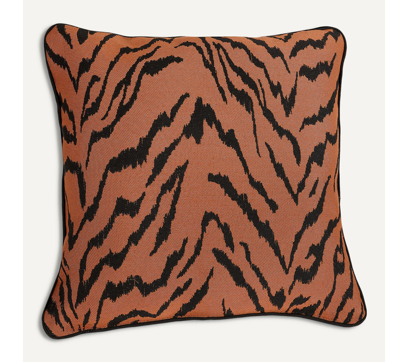 Coussin Tigre - 45x45 Cm - Terracotta