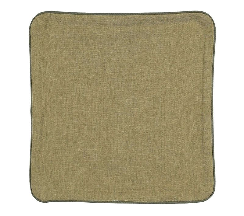 Housse De Coussin En Poly/lin - 40x40 Cm - Vert Foncé