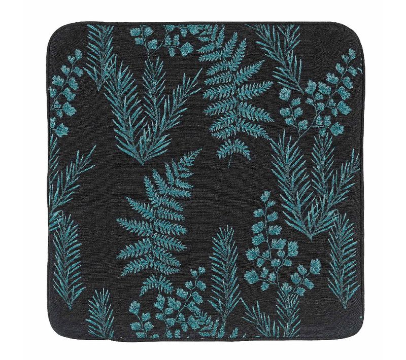 Housse De Coussin Aux Feuillages Divers - 40x40 Cm - Bleu