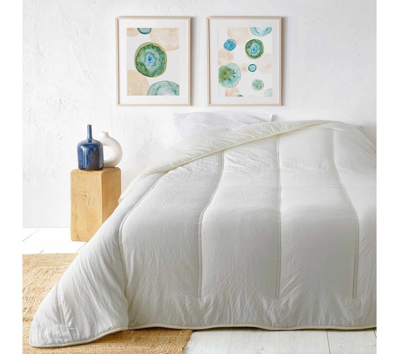 Jeté De Lit Uni - 230x250 Cm - Crème