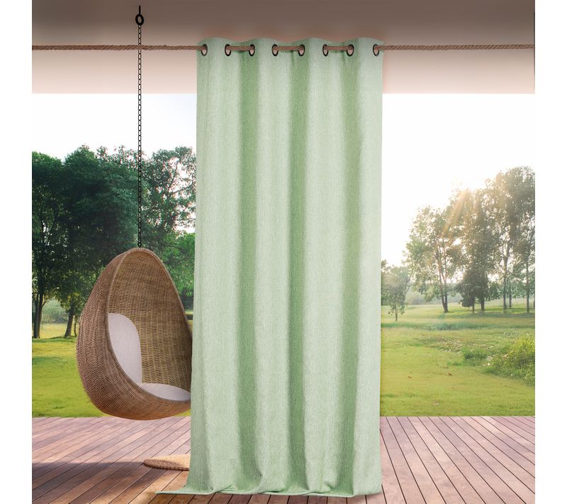 Rideau Extérieur Déperlant - Effet Chiné - 140x265 Cm - Bleu
