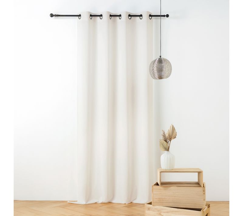 Voilage Polycoton Toucher Doux Et Souple - 140x240 Cm - Ecru