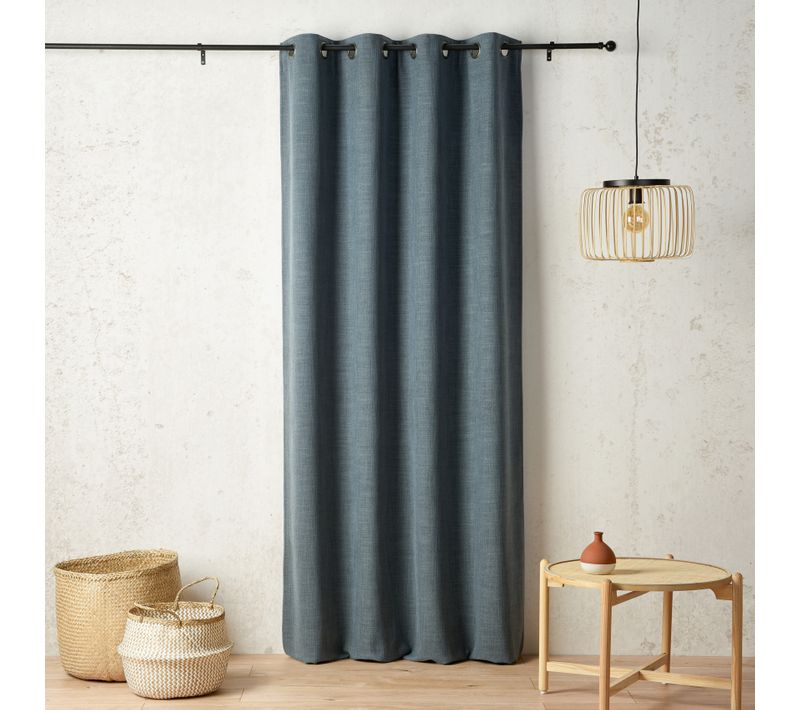 Rideau Thermique Et Obscurcissant À Envers Polaire À Oeillets - 135x260 Cm - Bleu Pétrole