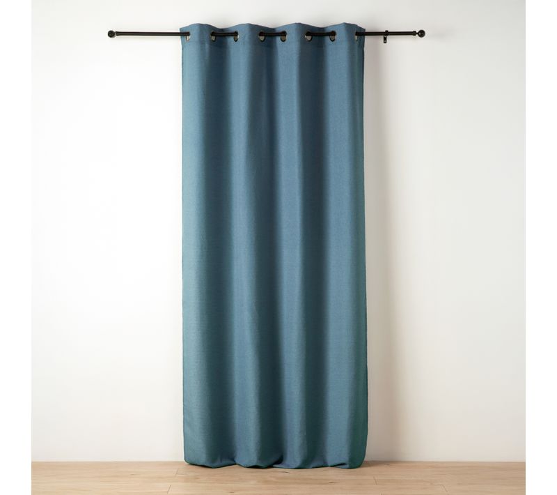 Rideau Tamisant À Fil Texturé - 140x240 Cm - Bleu