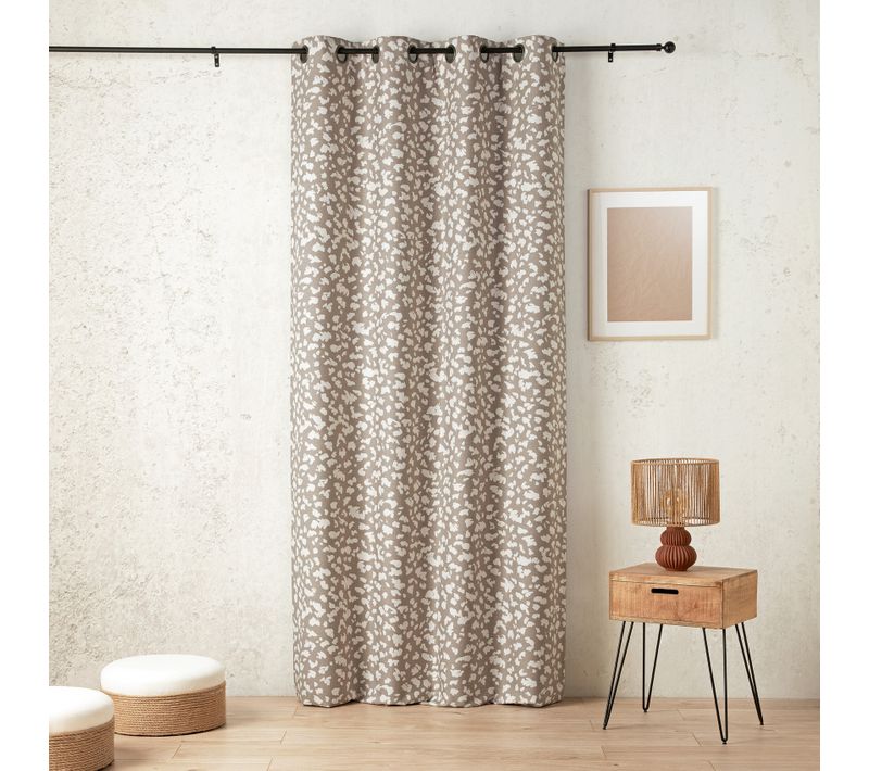 Rideau Thermique Et Phonique Obscurcissant Jacquard Face Polaire - 140x240 Cm - Lin