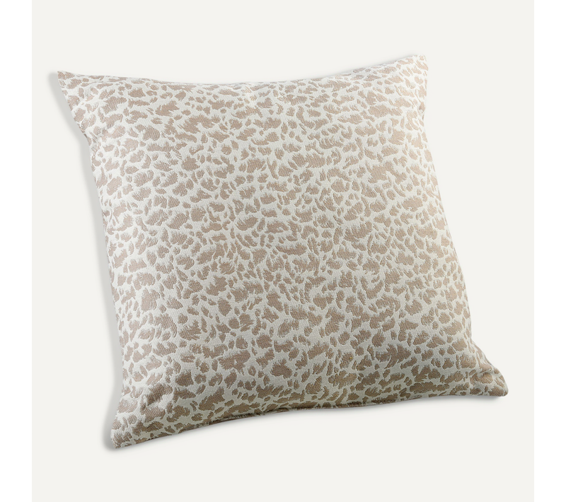 Coussin Jacquard Abstrait Texturé Style Naturel - 45x45 Cm - Beige