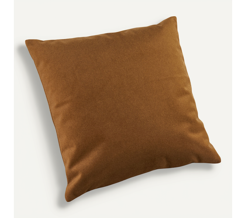 Coussin Velours - Effet Peau De Pêche - 45x45 Cm - Cuivre