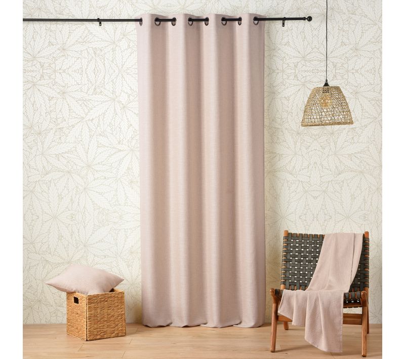 Rideau Oeillets Polylin Tamisant Aux Propriétés Relaxantes Du Cbd - 140x260 Cm - Ecru