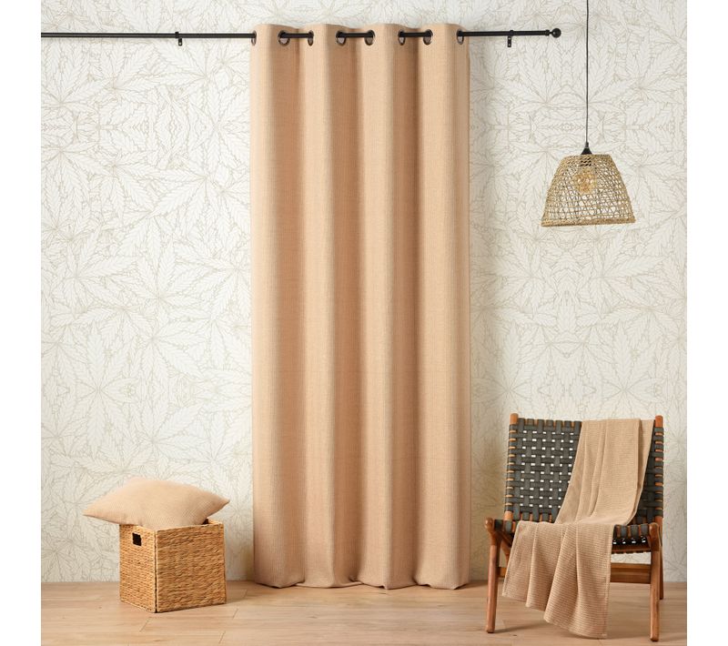 Rideau Oeillets Polylin Tamisant Aux Propriétés Relaxantes Du Cbd - 140x260 Cm - Jaune
