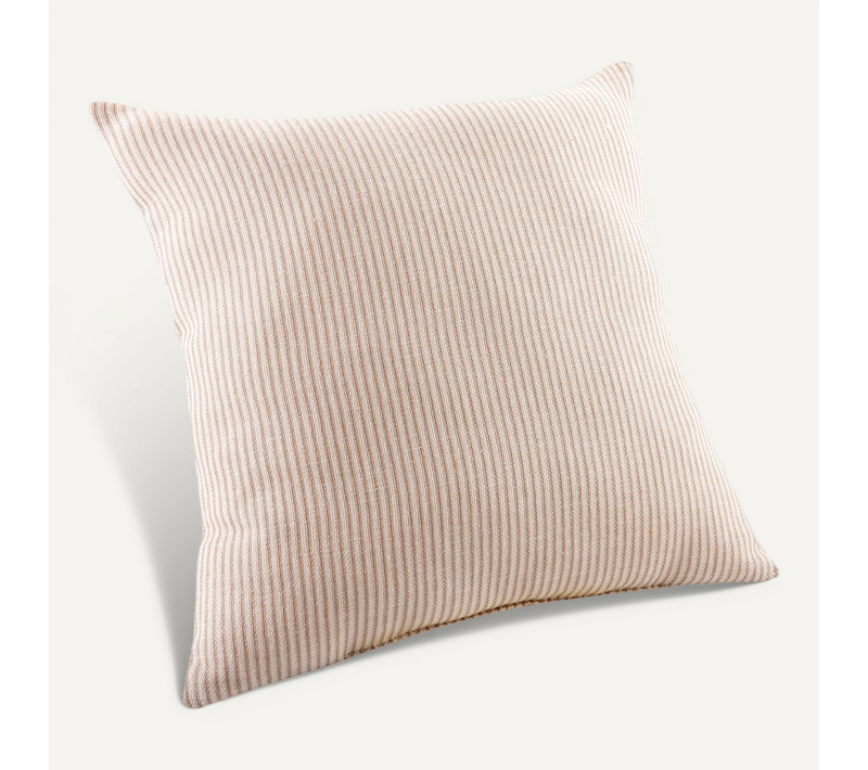 Coussin Rayé Style Bord De Mer - 45x45 Cm - Beige