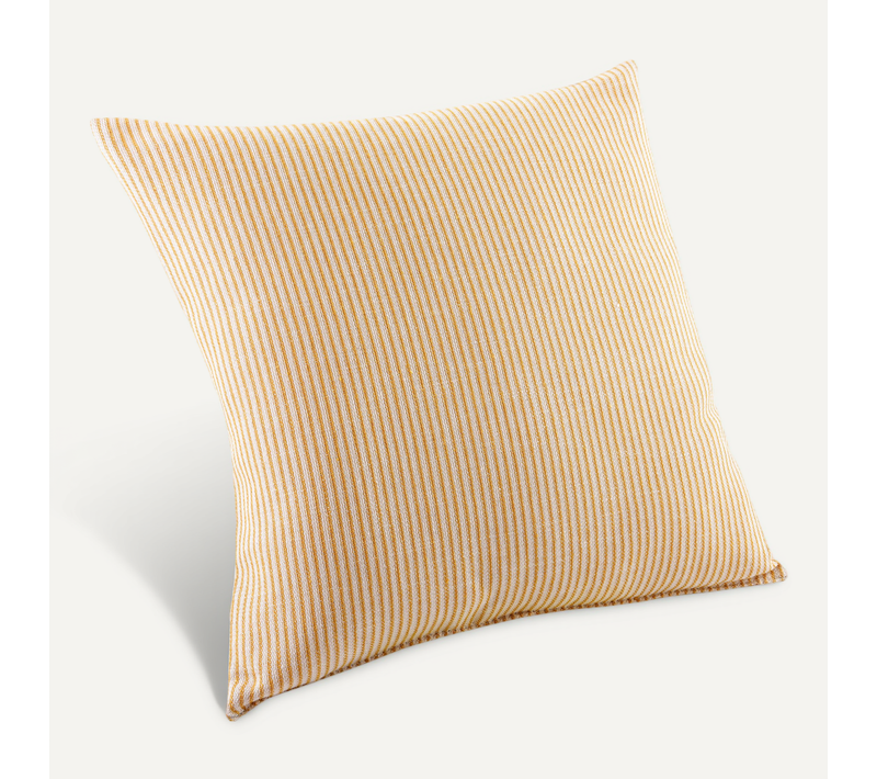 Coussin Rayé Style Bord De Mer - 45x45 Cm - Jaune