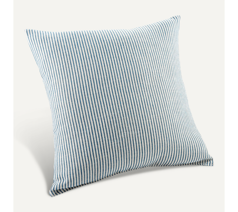 Coussin Rayé Style Bord De Mer - 45x45 Cm - Bleu