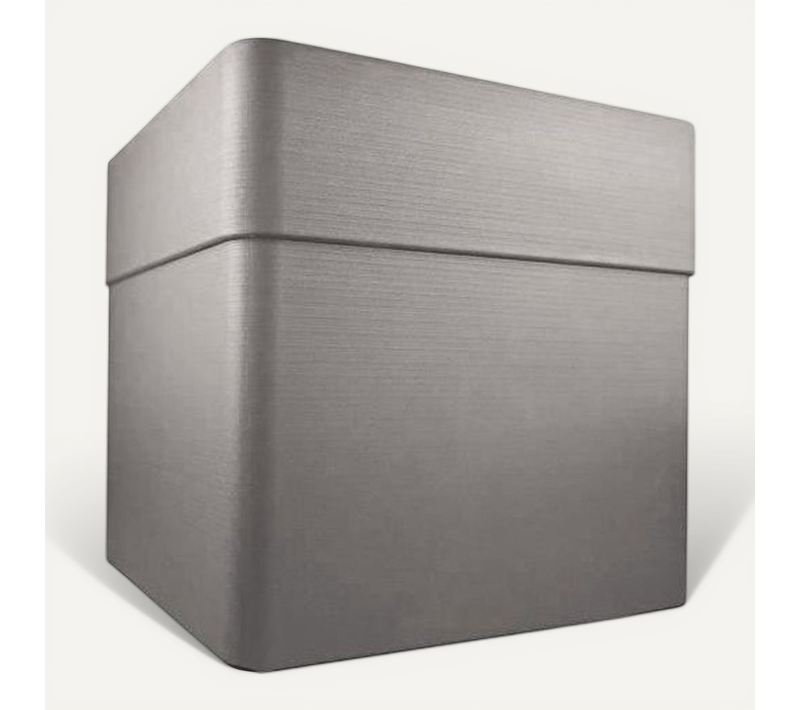 Bac à Fleurs Carré 26 L Taupe Avec Réserve D'eau Et Roulettes