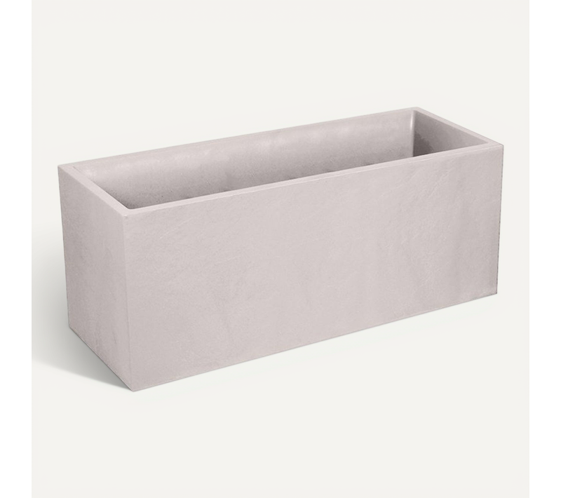 Jardinière Rectangulaire Volcania 98 L Effet Pierre Beige 99,5×39×43 Cm