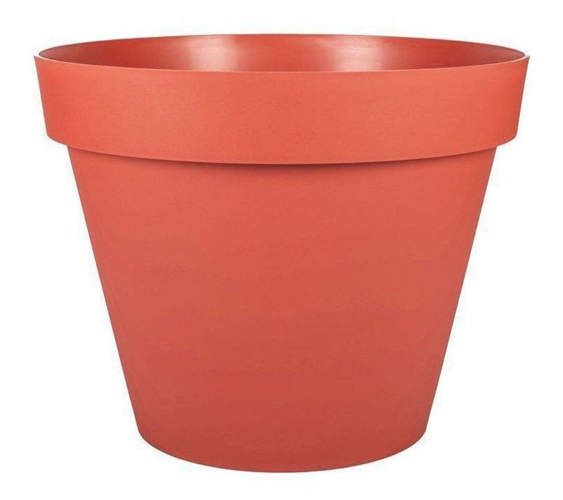 Pot De Fleur Rond - Toscane - D. 30 Cm - 10 L - Intérieur/extérieur - Orange Terre Battue