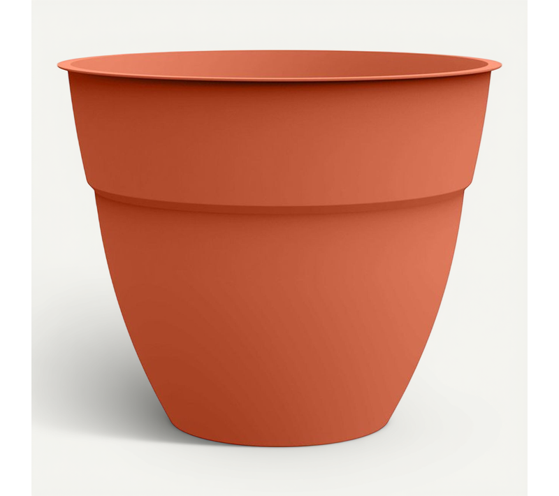 Pot De Fleur Rond - Osaka - D. 40 Cm - 28,3 L - Orange Terre