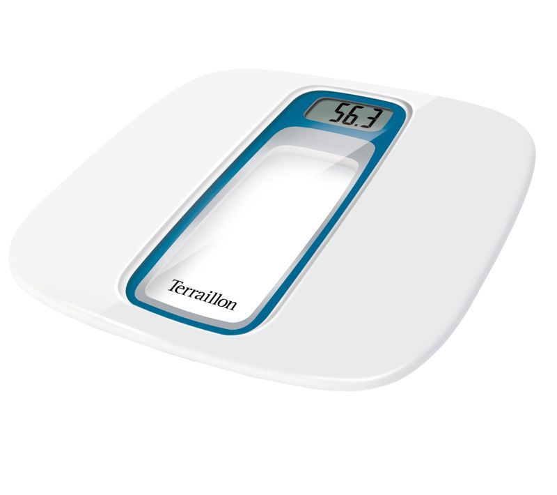 Pèse-personne Électronique 160kg/100g Blanc Bleu - Bea74011bs