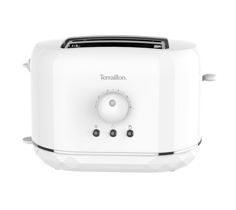 Grille pain 900w Réglage Electronique Capteur De T° Design Diamant Blanc - 15352