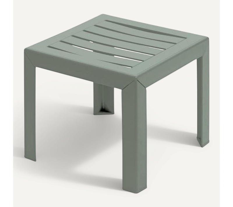 Table Basse De Jardin Miami Carrée Empilable Résine Verte 40x40x35 Cm