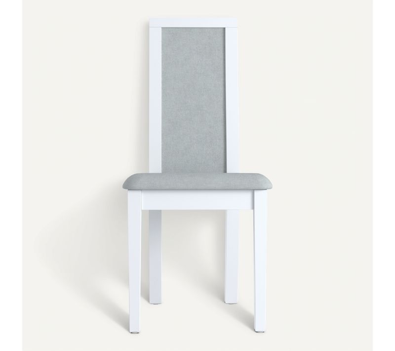 Chaise INSTA blanc brillant/ décor chêne