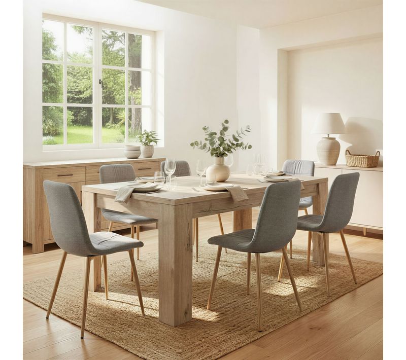 Table extensible L. 180/225 cm FOREST Imitation chêne