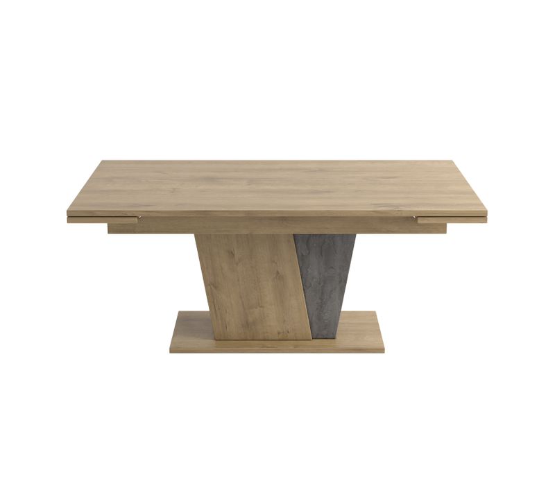 Table extensible L.180/210/240 TERRA Imitation chêne / béton ciré
