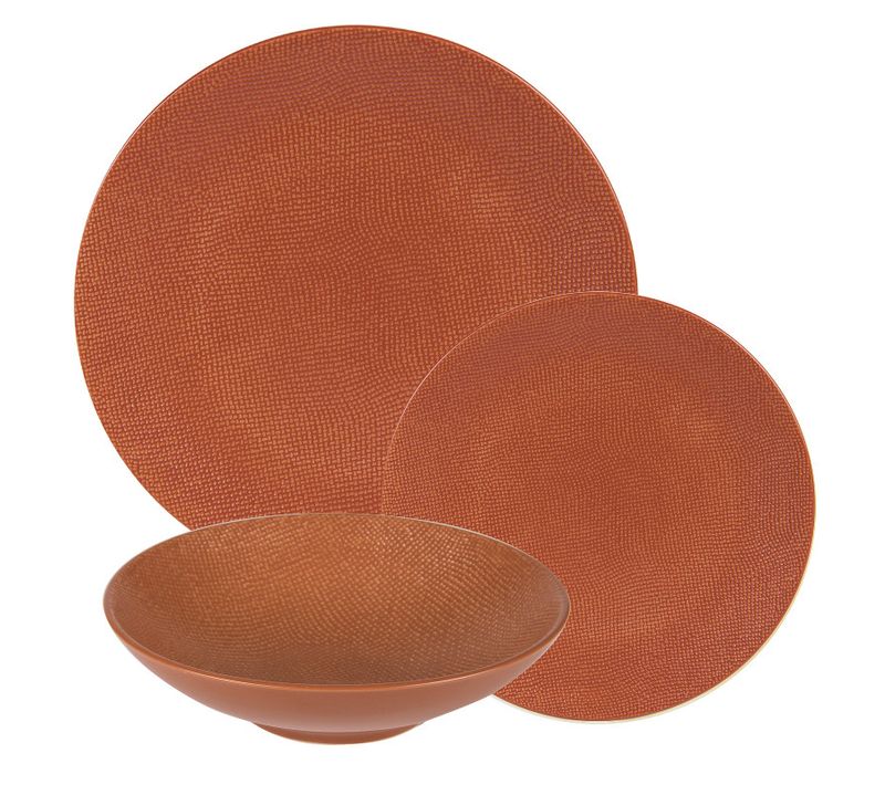 Service D'assiettes Vésuvio Terra 12 Pièces En Grès