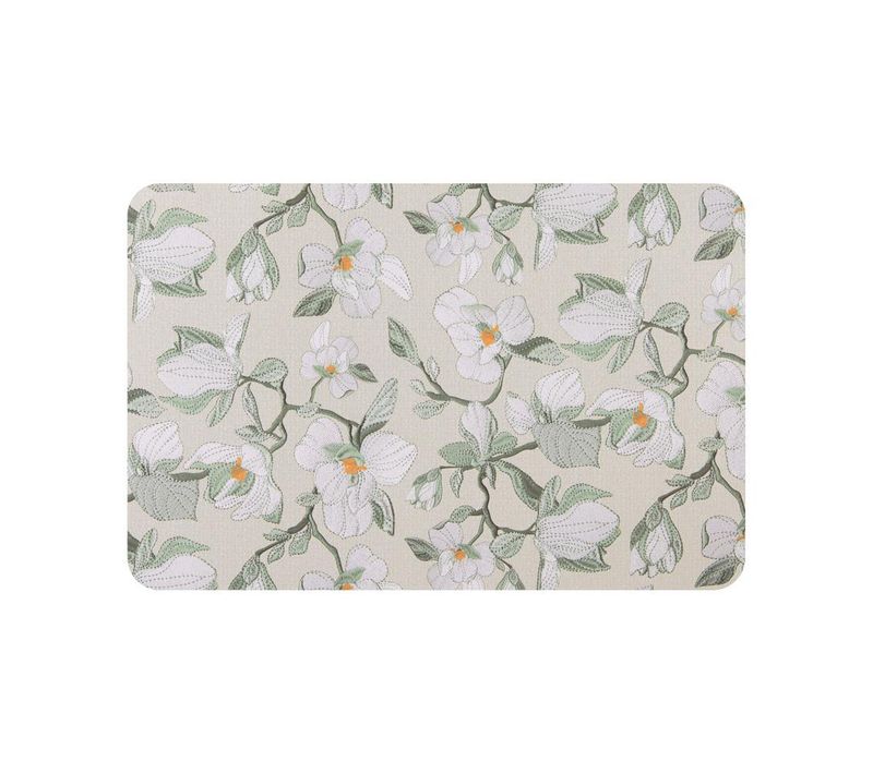 Set De Table Magnolias Rectangulaire Vert 44.5x33 Cm (lot De 2) En Plastique