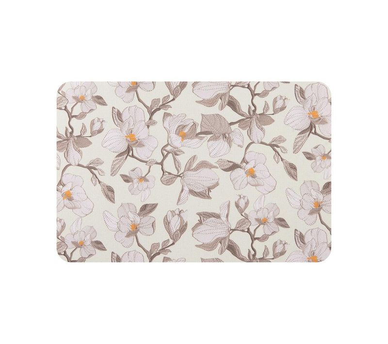 Set De Table Magnolias Rectangulaire Marron 44.5x33 Cm (lot De 2) En Plastique