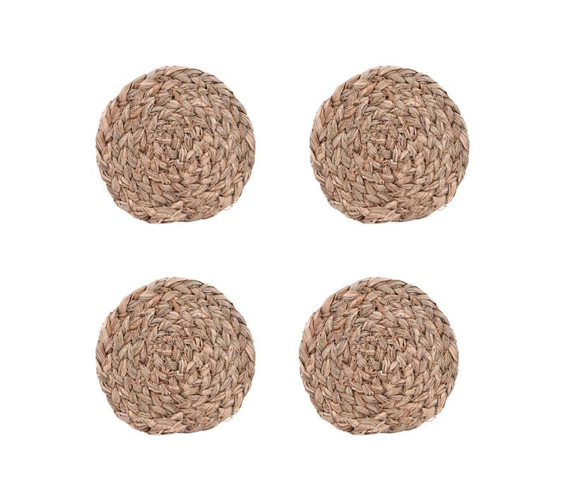 Set De 4 Dessous De Verre Jonc De Mer 11 Cm En Fibres