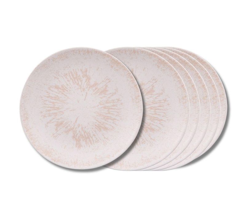 Assiette Plate Onyx 27 Cm Crème (lot De 6) En Grès
