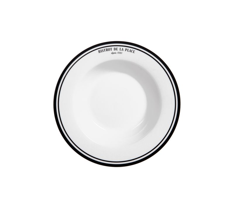 Assiette Creuse Bistrot 22 Cm (lot De 6) En Porcelaine
