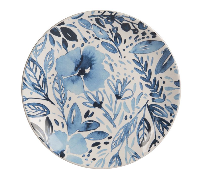 Assiette à Dessert Jardin Bleu 21,5 Cm (lot De 6) En Faience